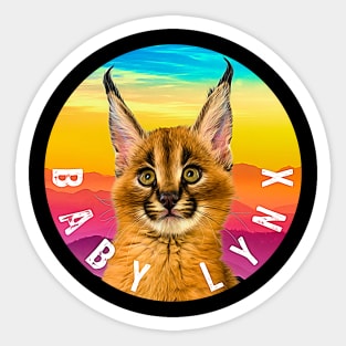 Baby lynx wild cat freedom Sticker